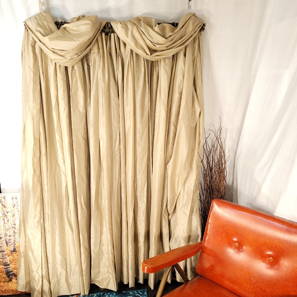 Curtain Panels and Long Valence Swag Panel